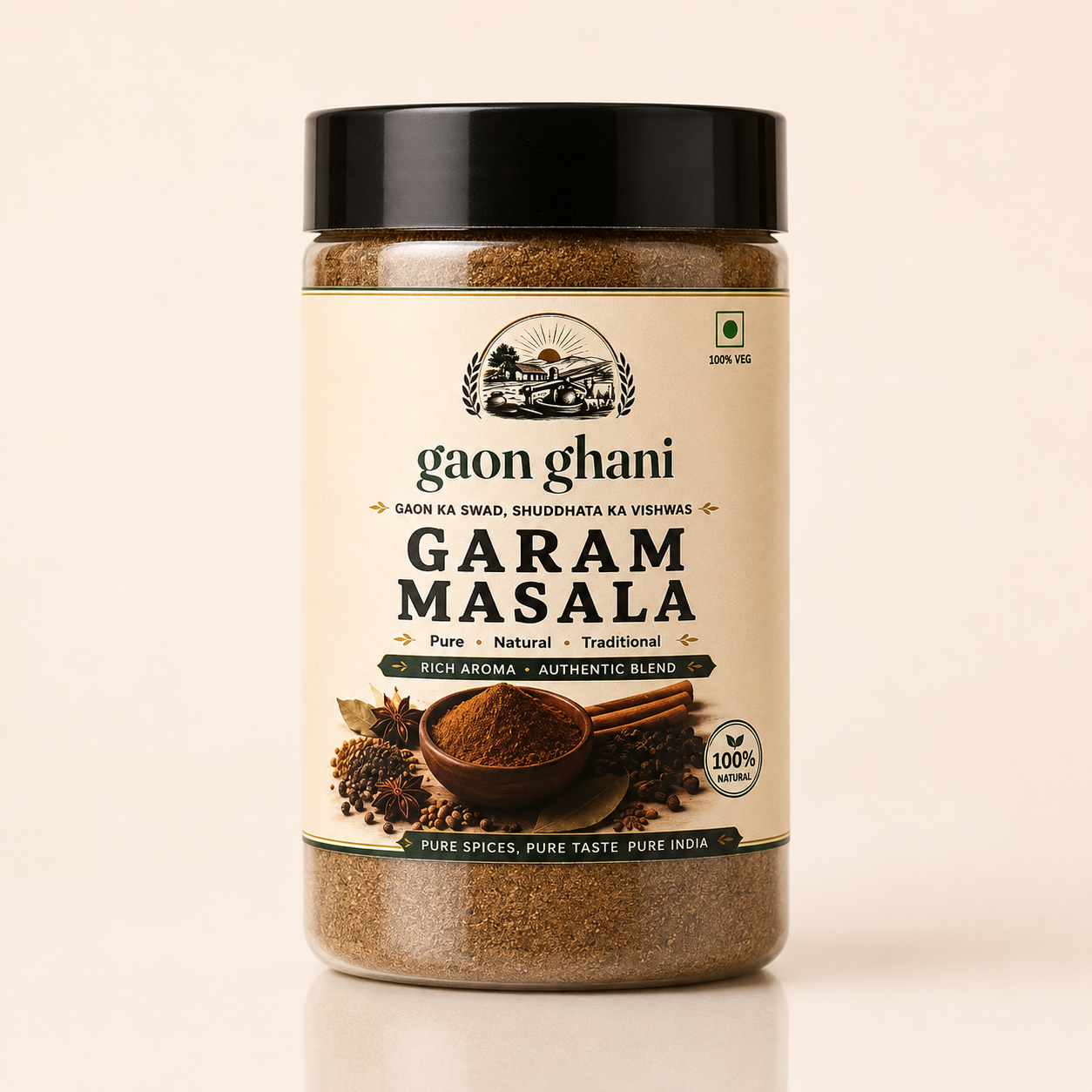 Gaon Ghani stone ground garam masala 100 g pack